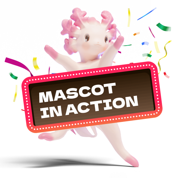 Mascot in action